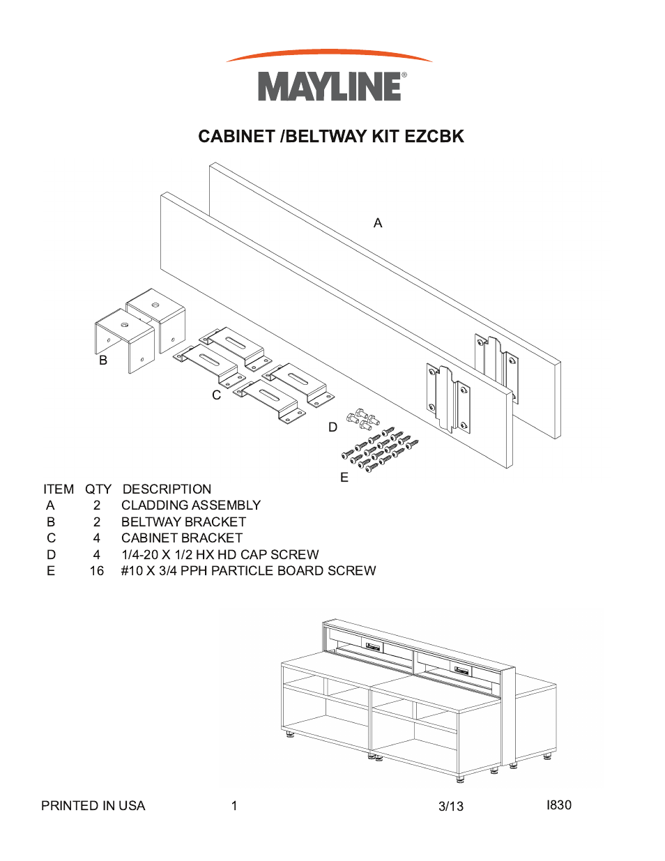 Cabinet/Beltway Kit