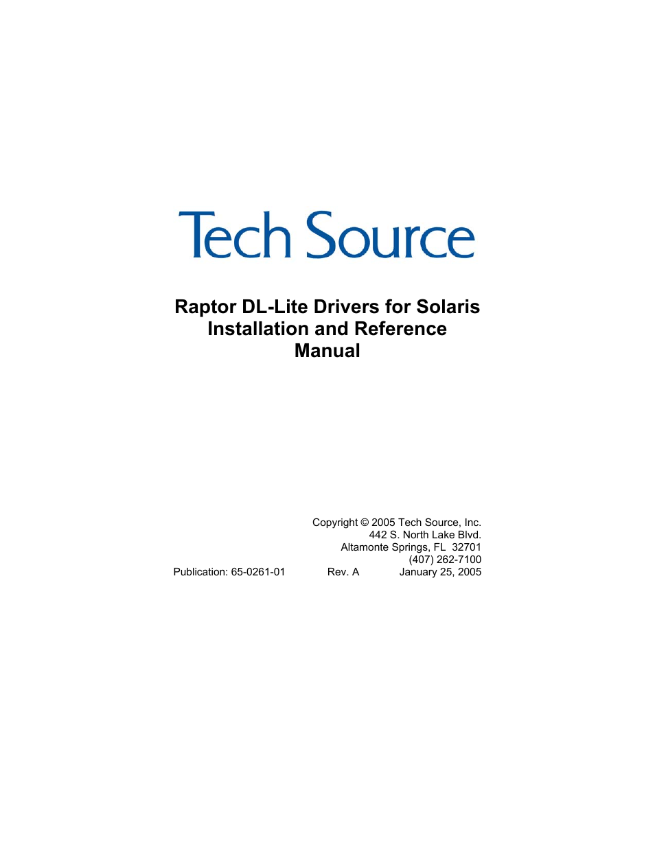Raptor DL-Lite Drivers for Solaris