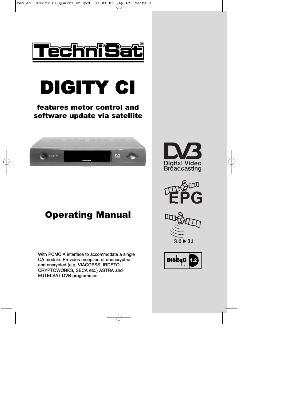 DIGITY CI Operating Manual