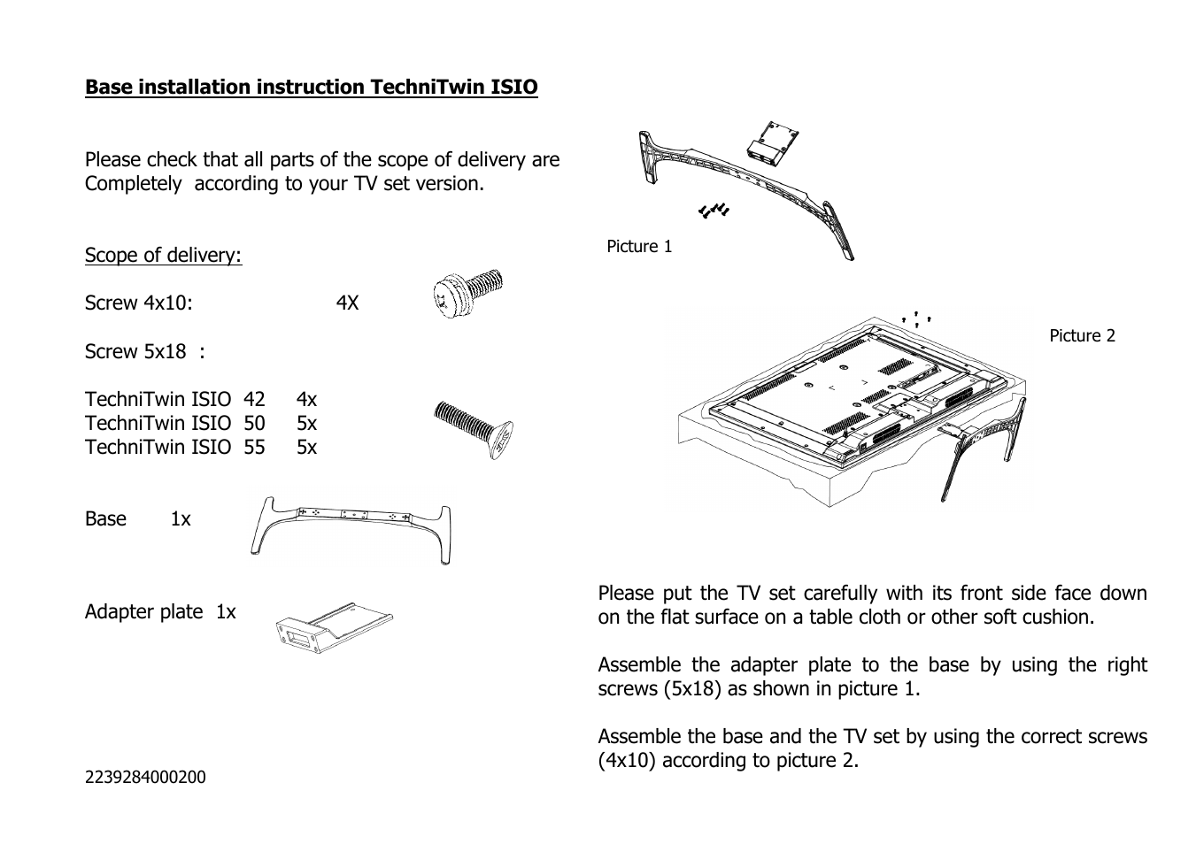 TechniTwin ISIO 42 Mounting instruction