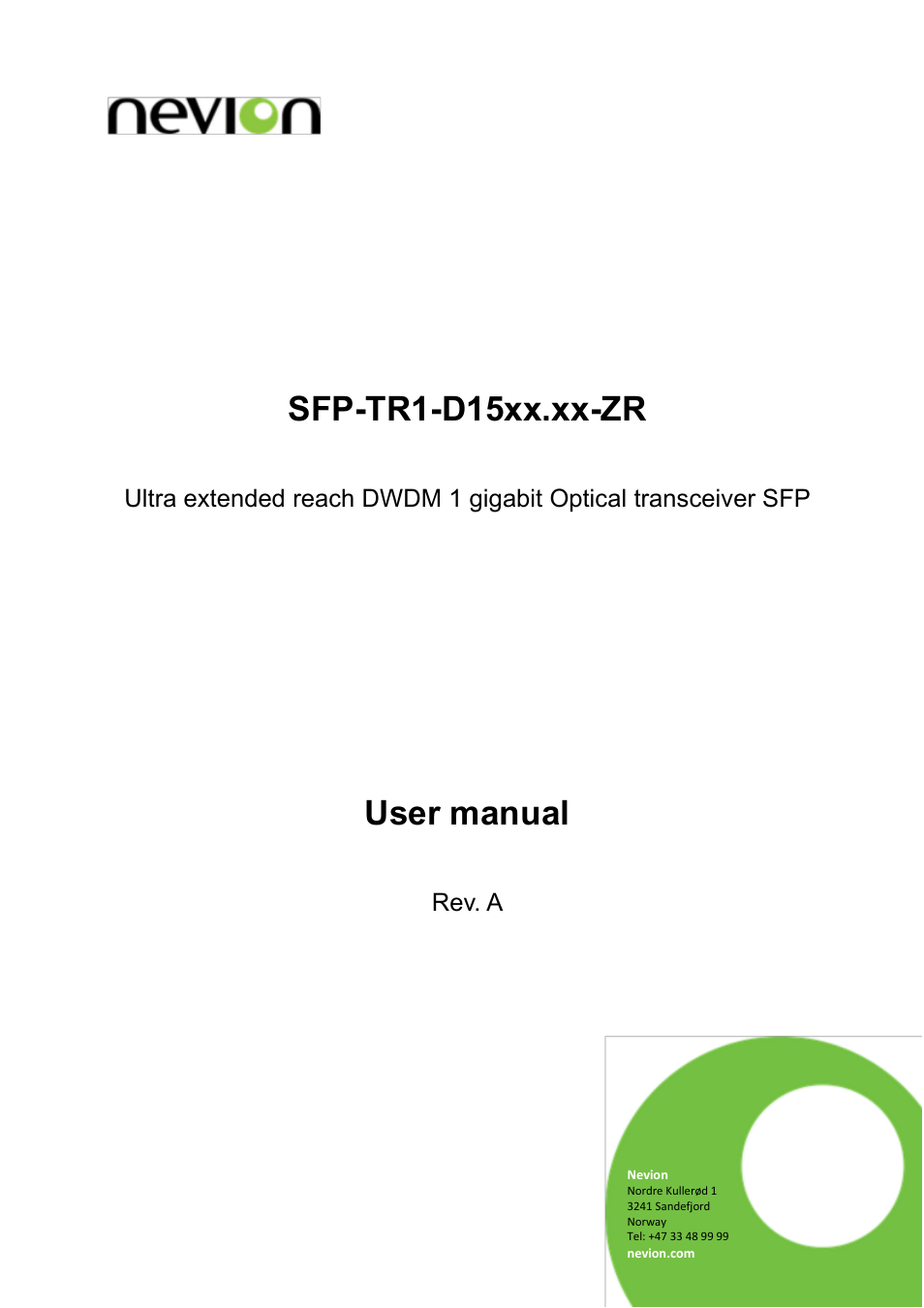 SFP-TR1-D15xx.xx-ER
