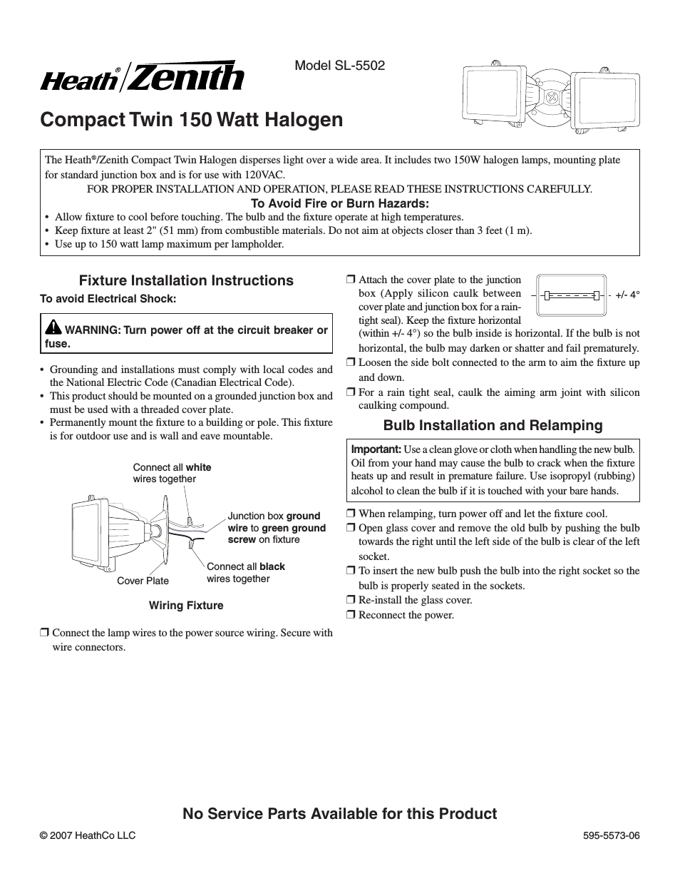 Compact Twin 150 Watt Halogen SL-5502