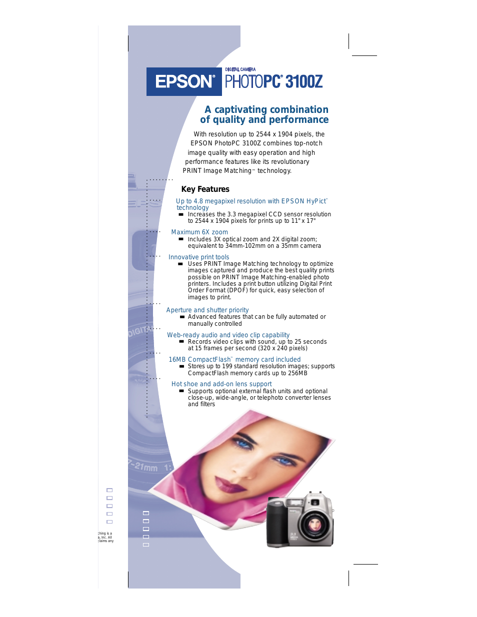 Epson Digital Camera PHOTOPC 3100Z