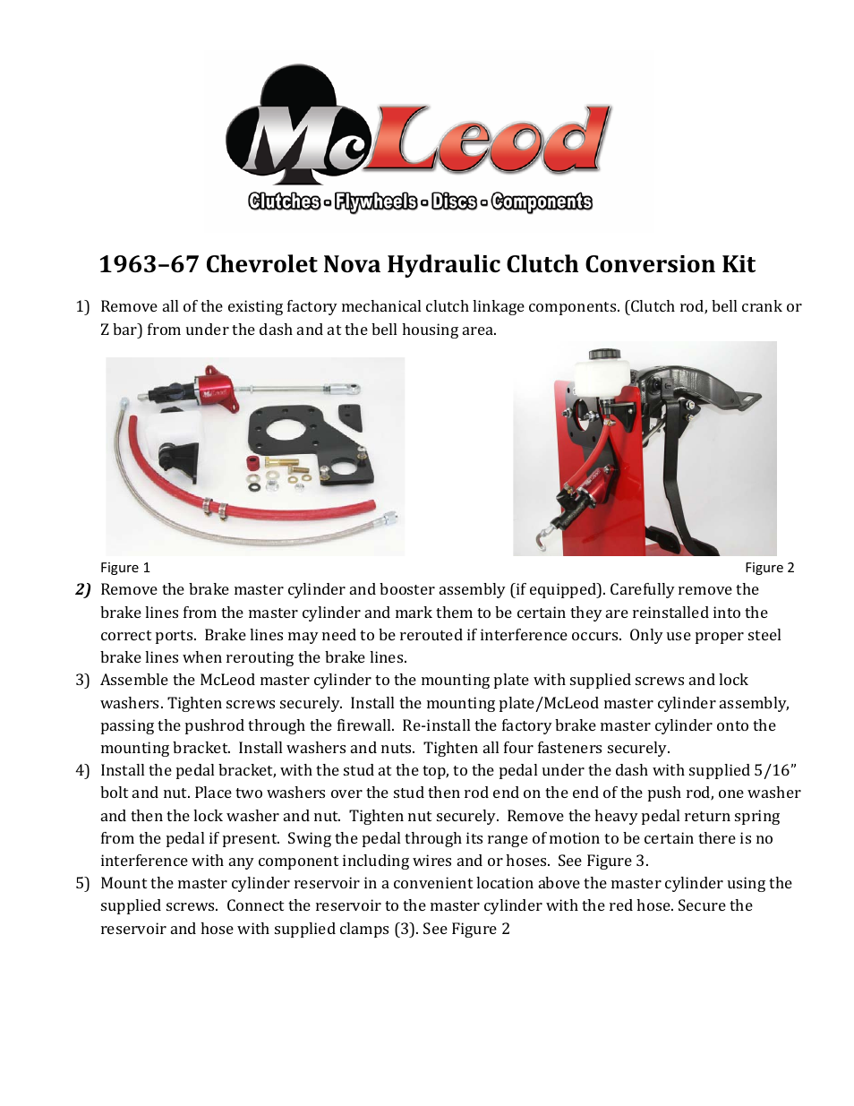 1963-1967 Nova Hydraulic Conversion Instructions