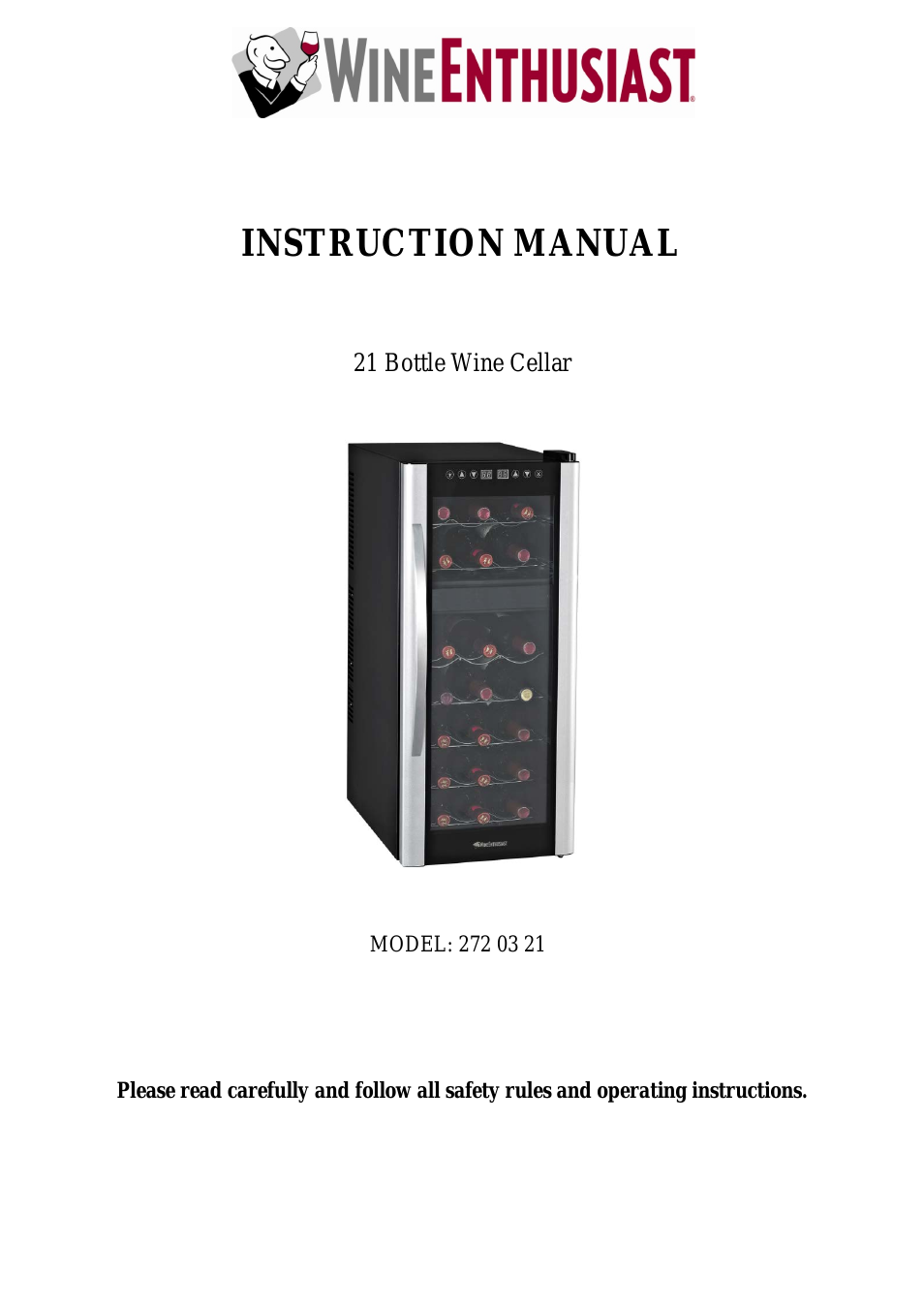 272 03 21 Silent 21 Bottle Dual Zone Touchscreen Wine Refrigerator