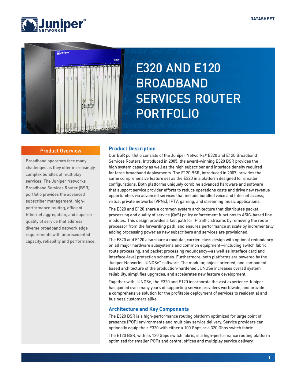 Broadband Services Router. E120