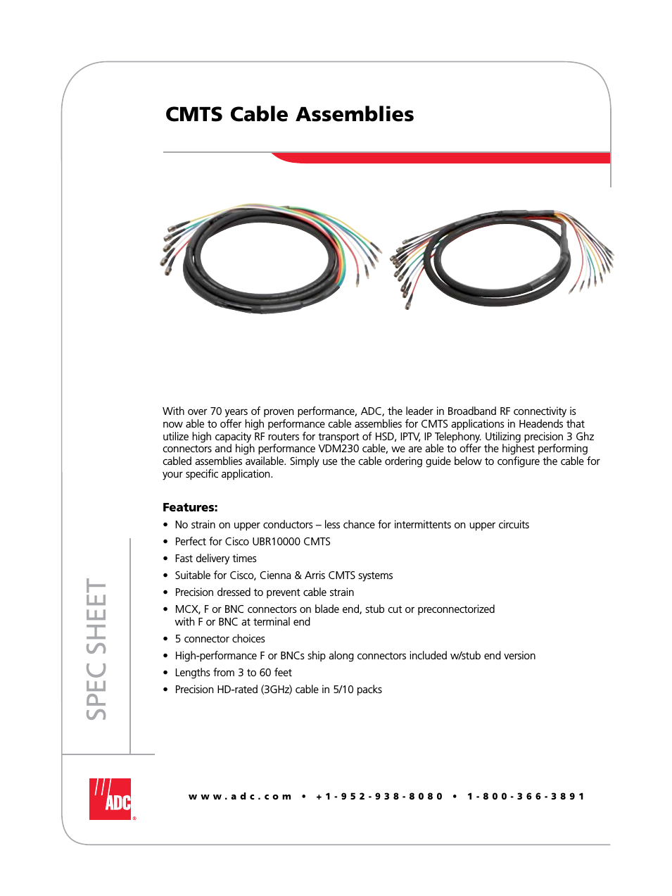Cable Assemblies CMTS