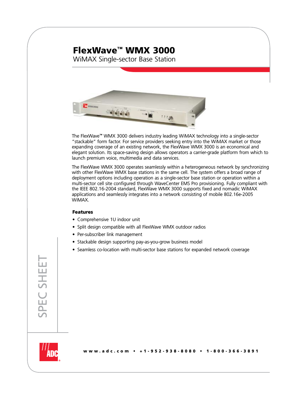 WiMAX Single-sector Base Station WMX 3000