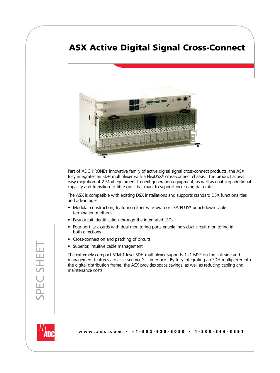 Active Digital Signal Cross-Connect ASX