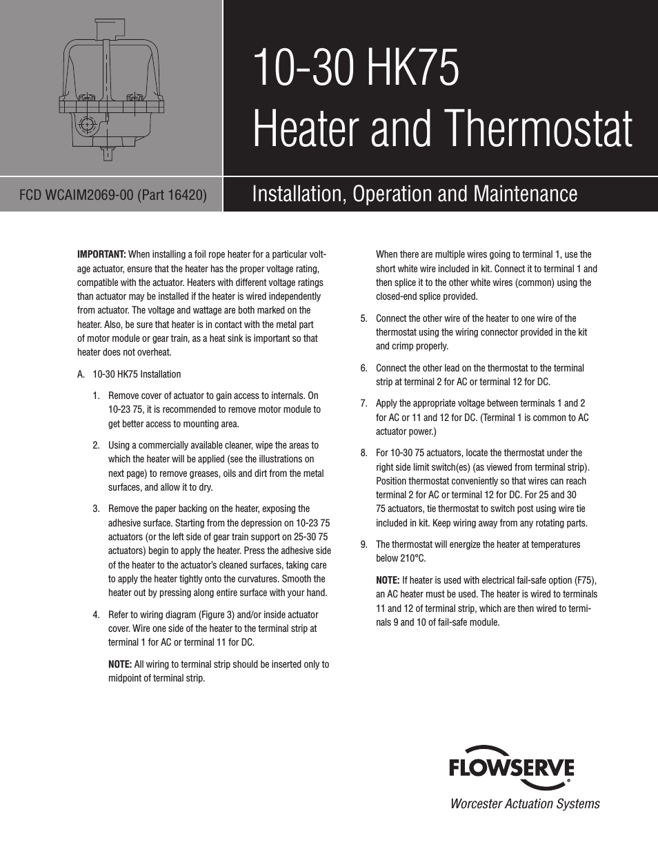 10-30 HK75 Heater and Thermostat