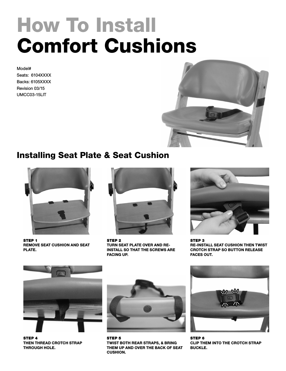 Height Right Kids Chair + Comfort Cushion Set Comfort Cushion Installation