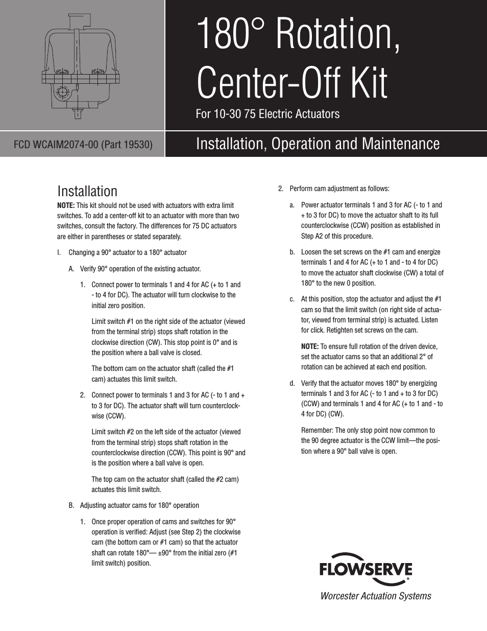 180 Rotation Center-Off Kit
