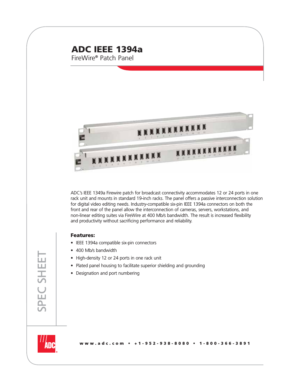FireWire Patch Panel IEEE 1394a