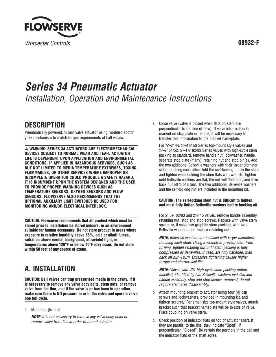 34 Series Pneumatic Actuator