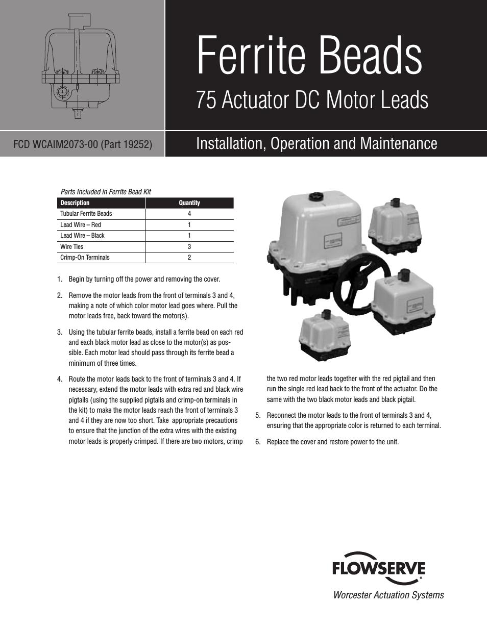 75 Actuator DC Motor Leads