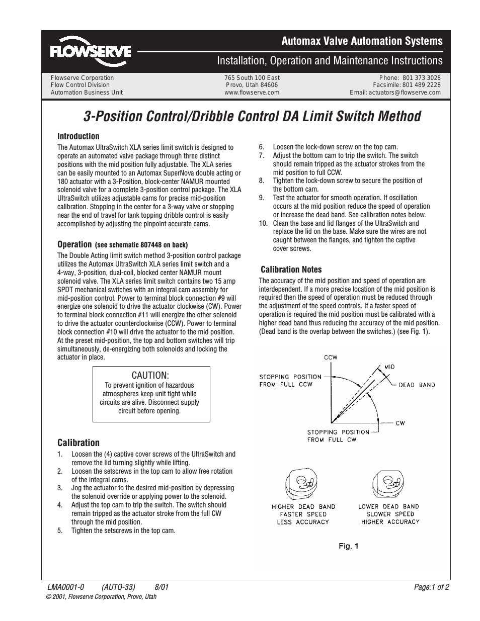 DA Limit Switch Method 3-Position Control