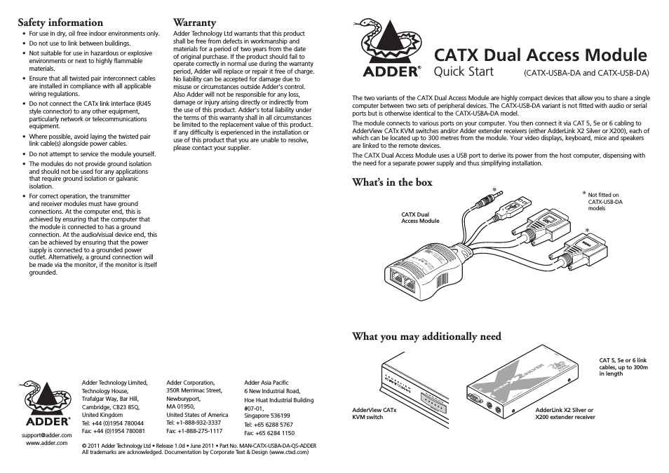 CATX-USB-DA