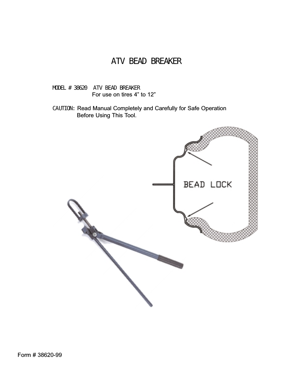 38620-99 ATV Bead Breaker