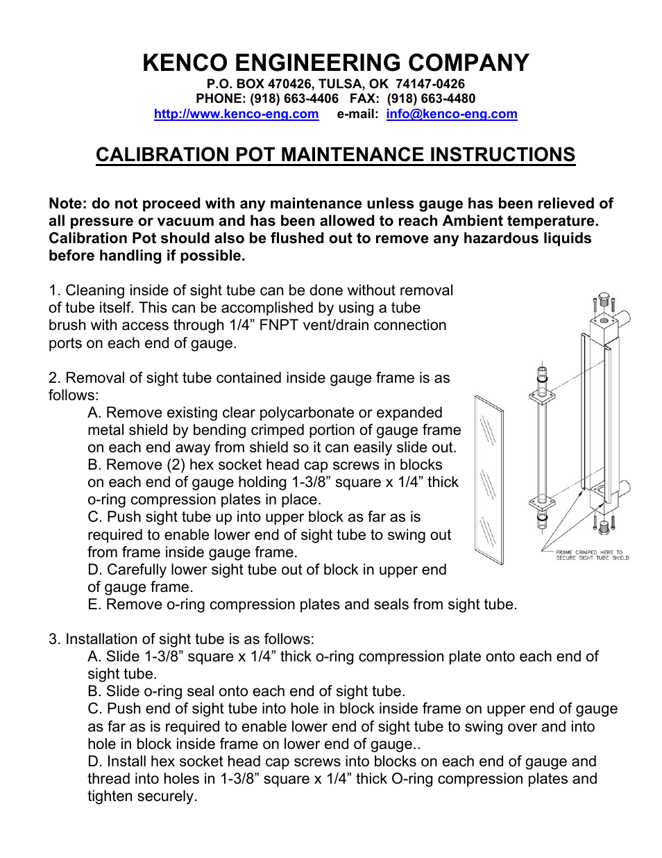 Calibration Pot Maintenance