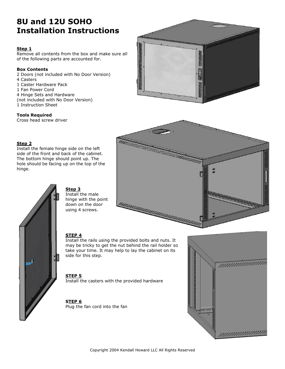 1932-3-001-08 8U Compact SOHO Server Cabinet