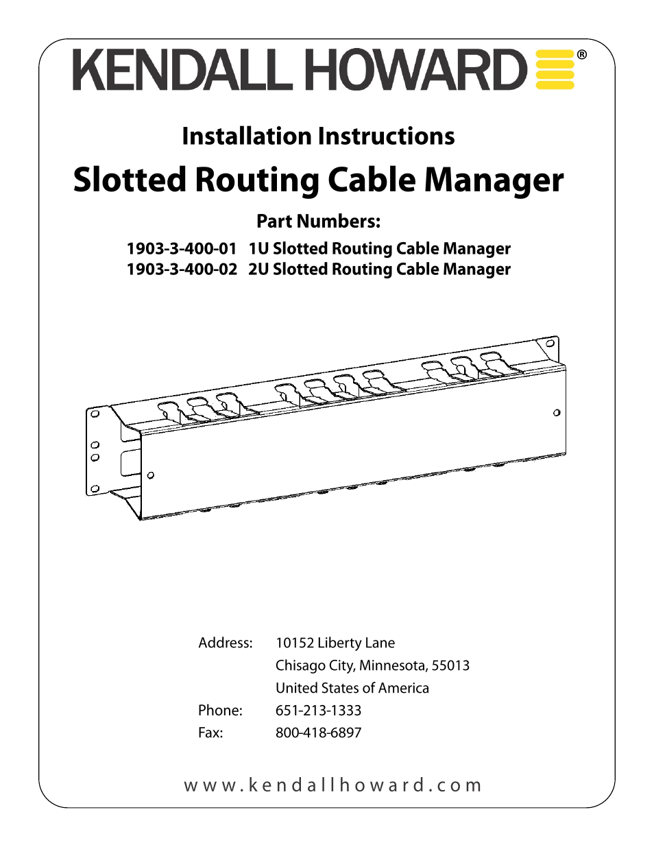 1903-3-400-0x Slotted Routing Cable Manager