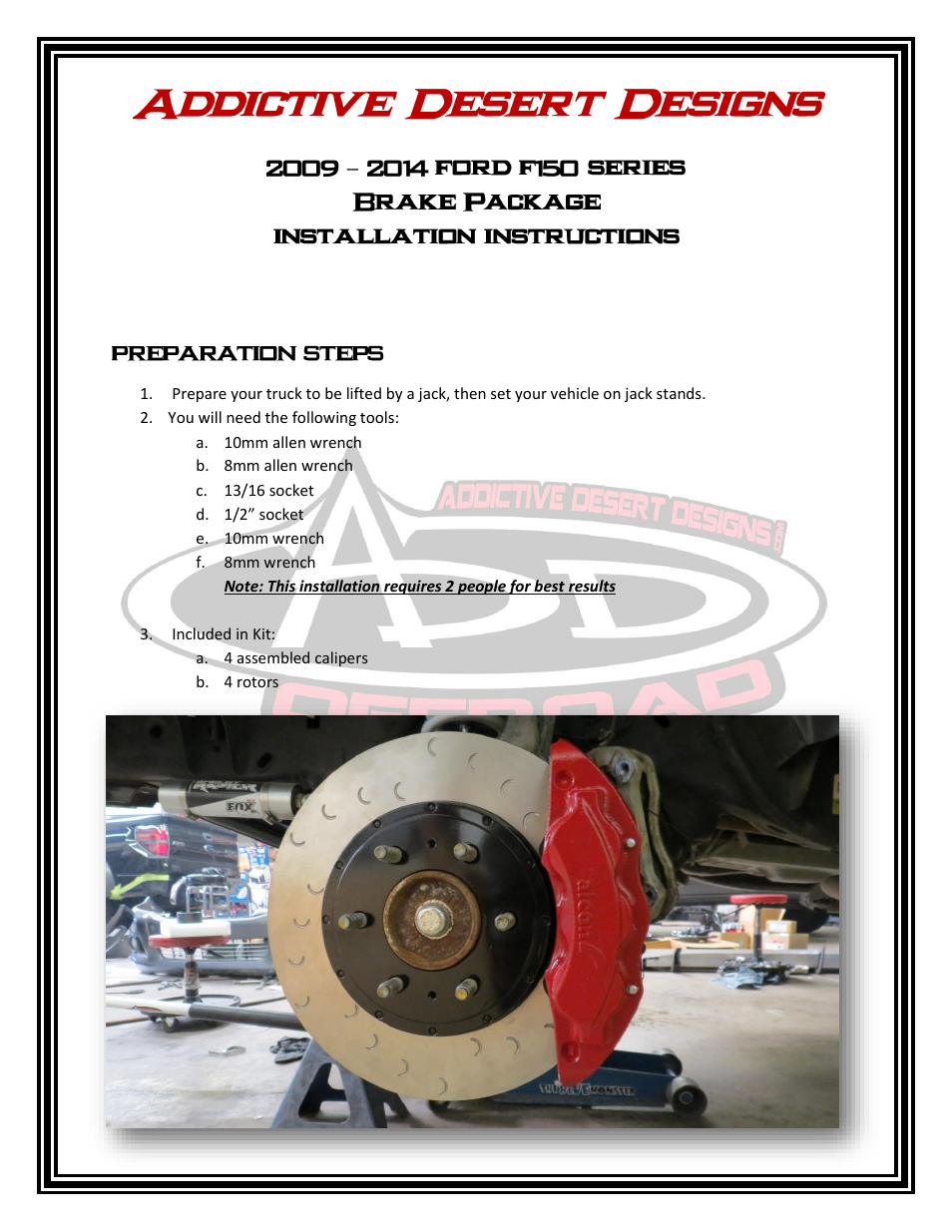 2009 - 2014 F-150 Series Brake Kit