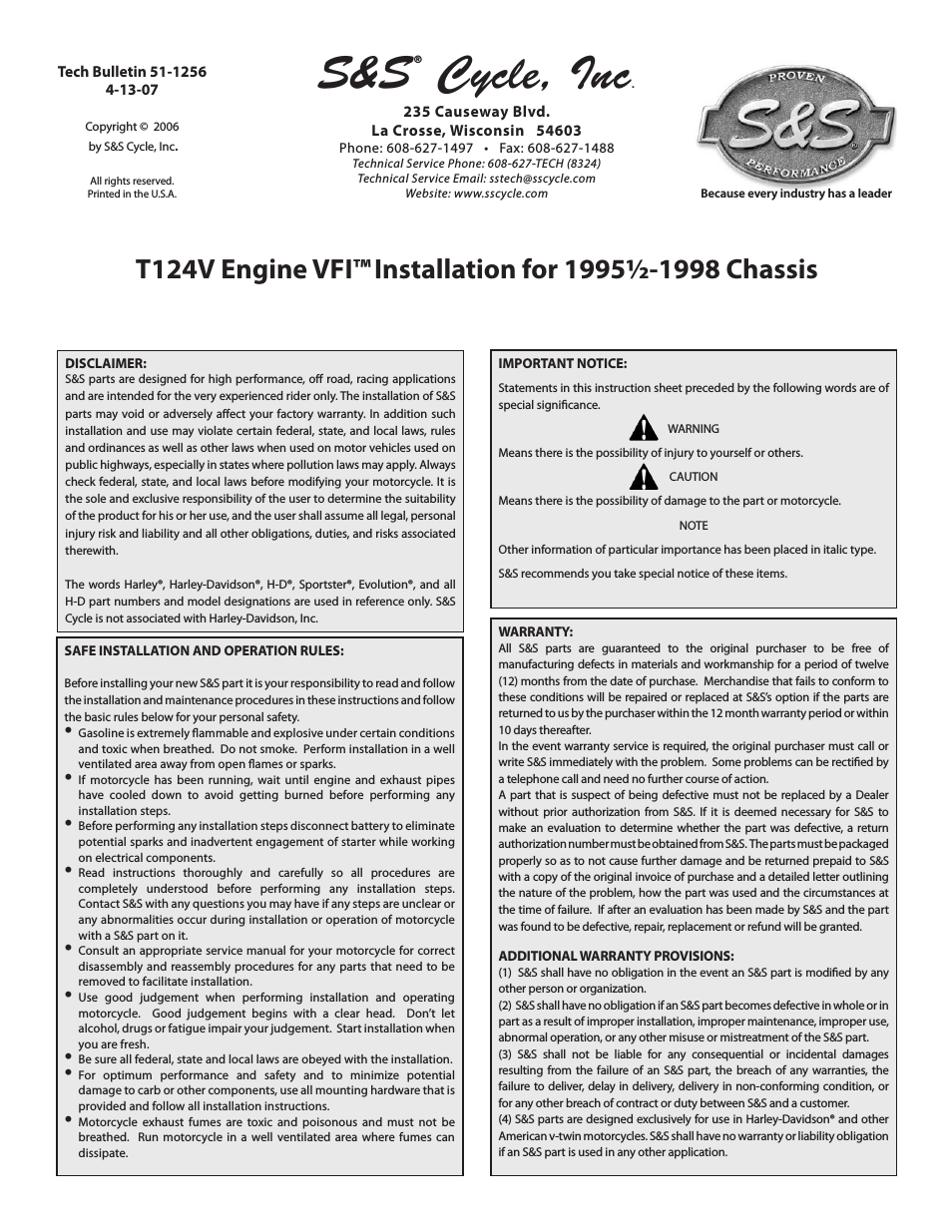T124V Engine VFI for 1995 1/2-1998 Chassis