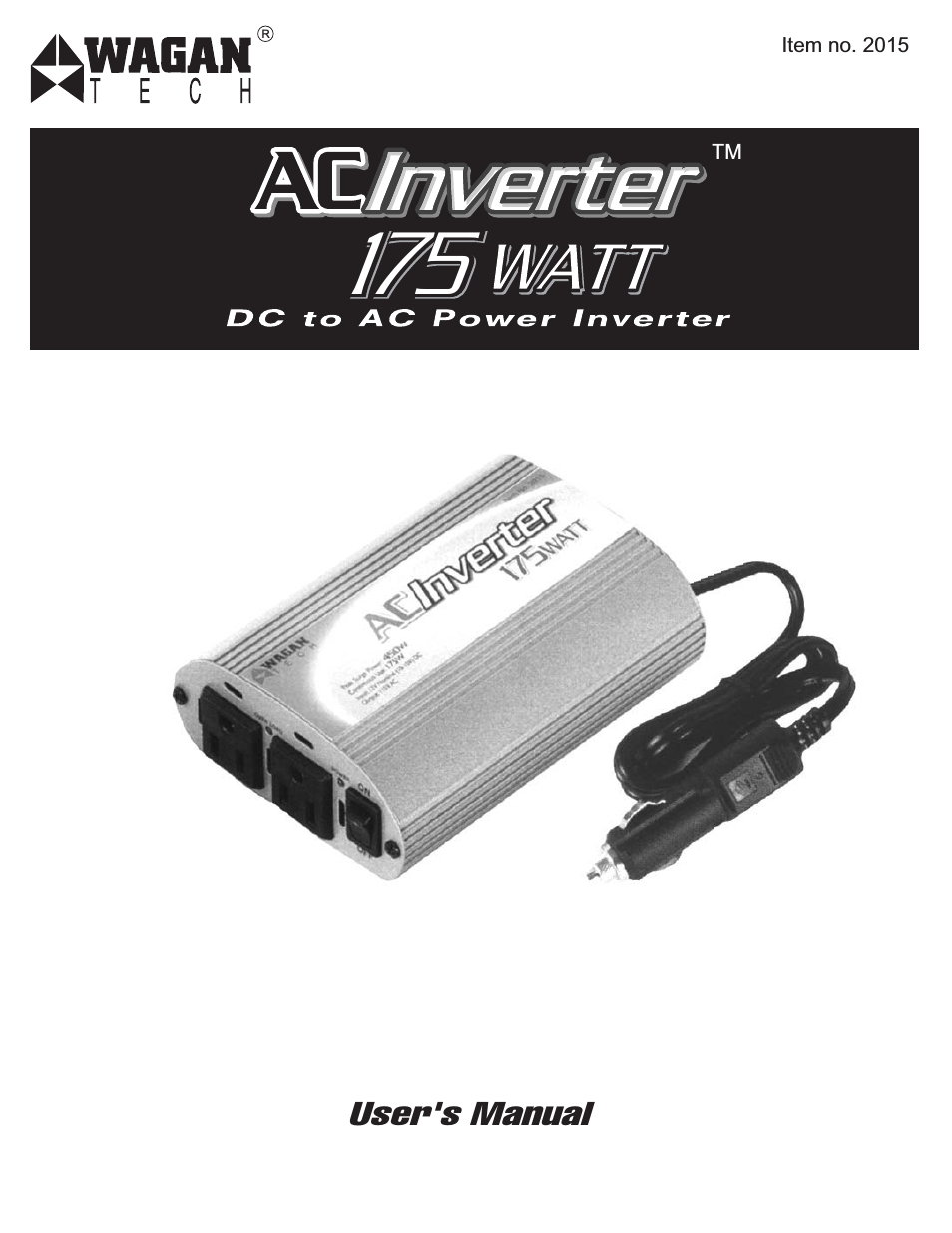175 Watt AC to DC Power Inverter