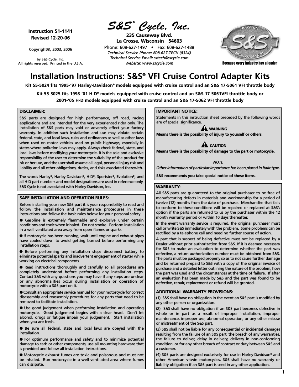 VFI Cruise Control Adapter Kits