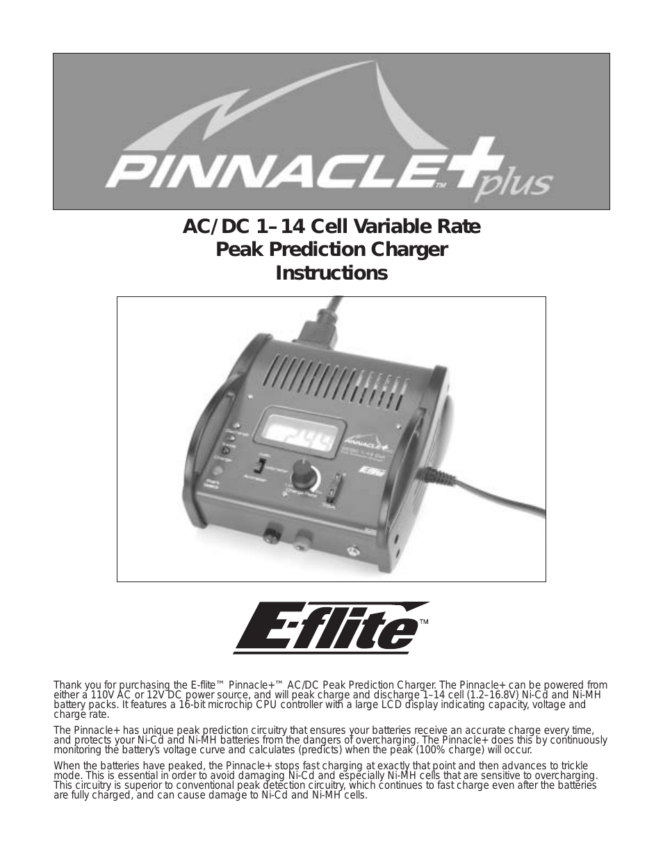 Pinnacle+ AC/DC 1-14C Charger