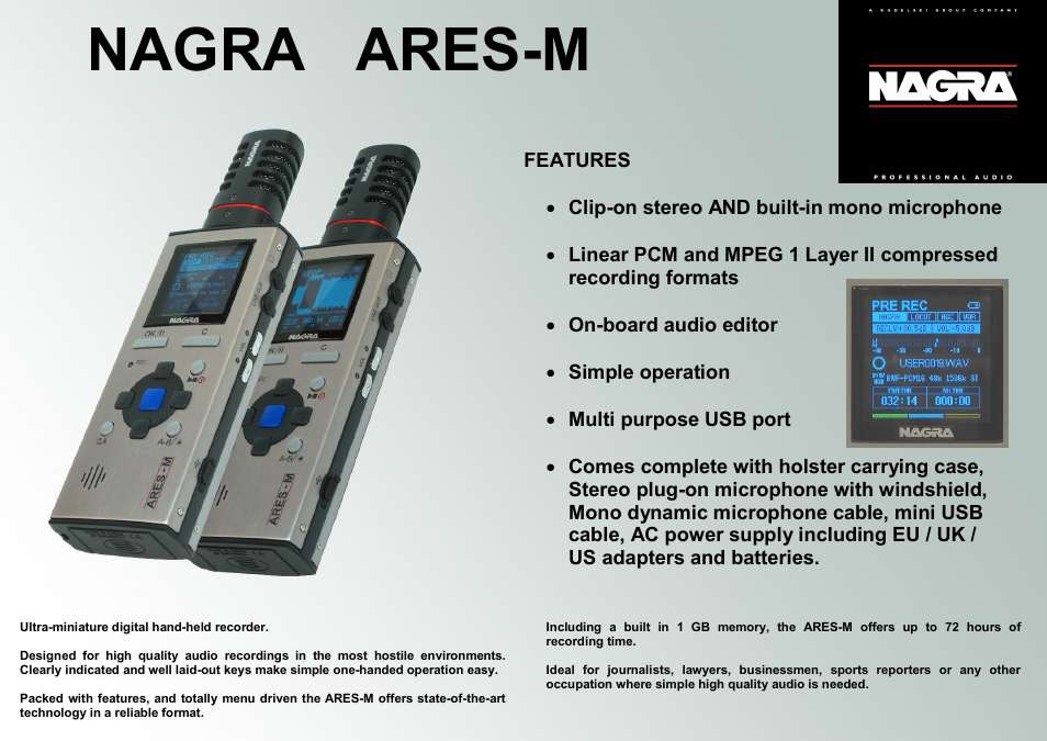Ares-M Audio Recorder