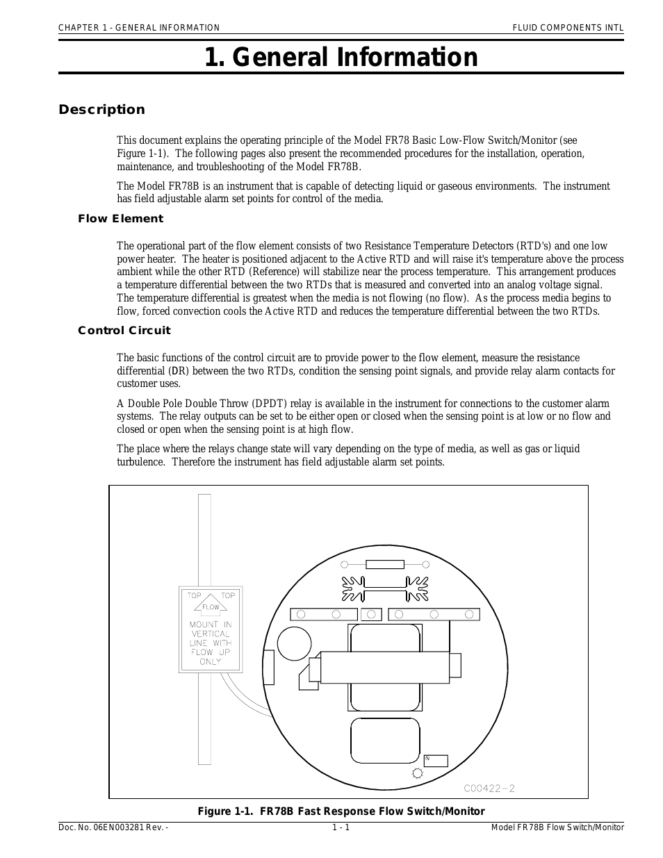 FR73B Manual General Information