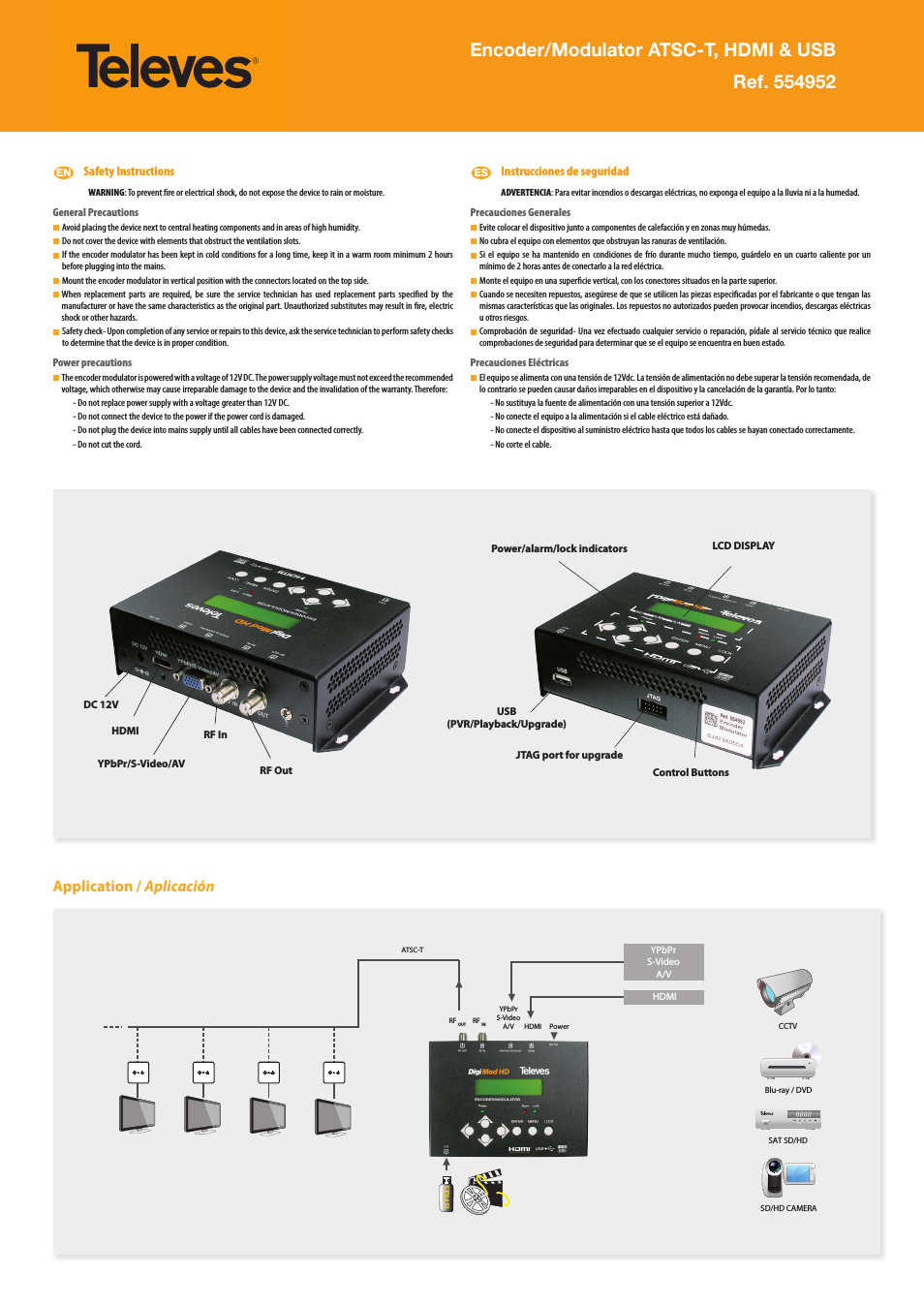 Encoder-Modulador ATSC-T HDMI & USB, DigiMod