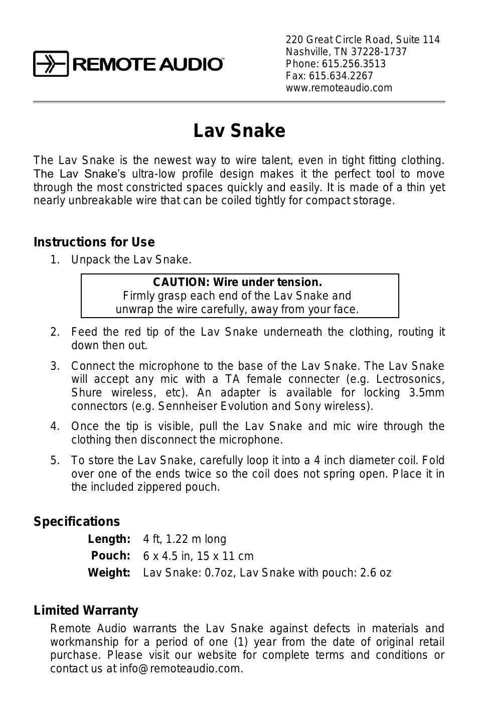 Lav Snake