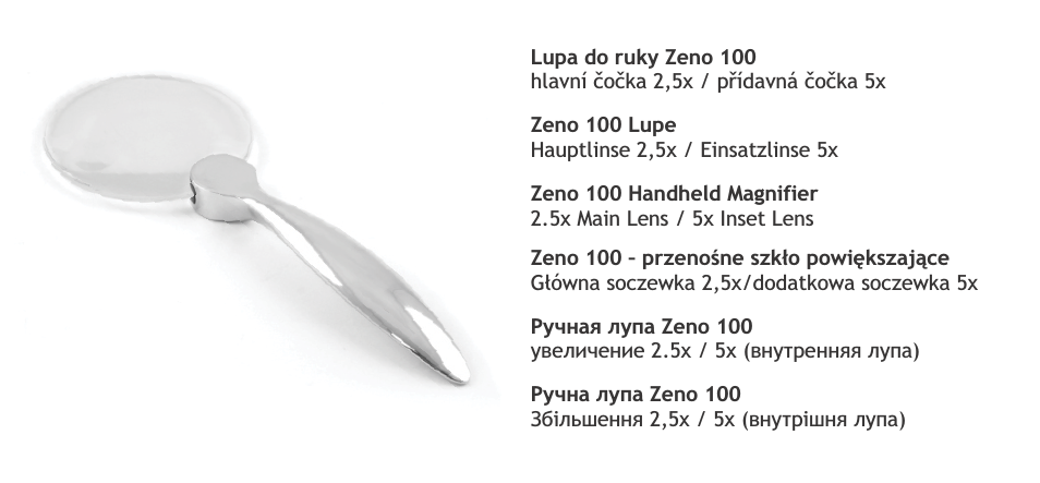 Zeno 100 Magnifier, 2.5/5x, 78/19 mm