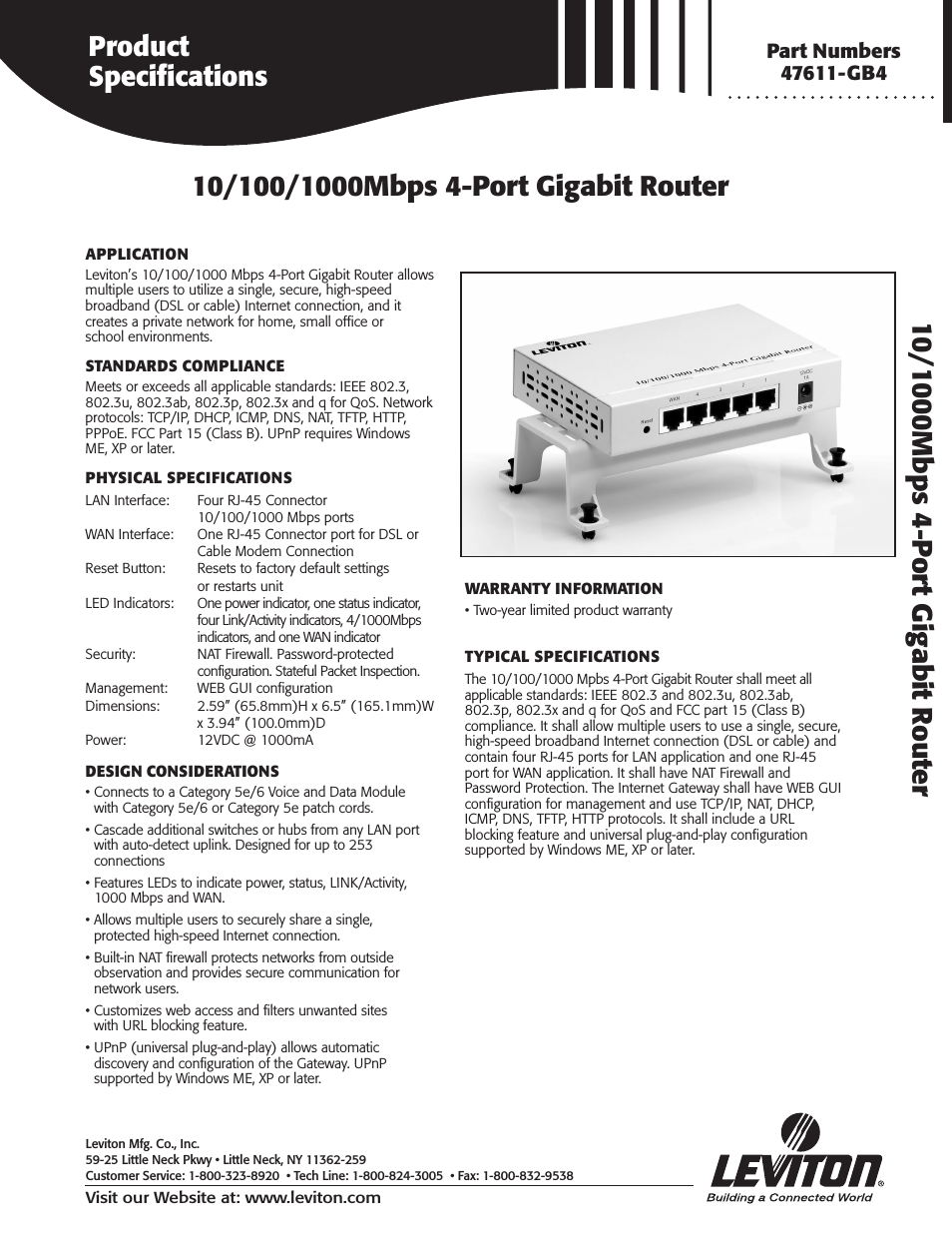 4-Port Gigabit Router
