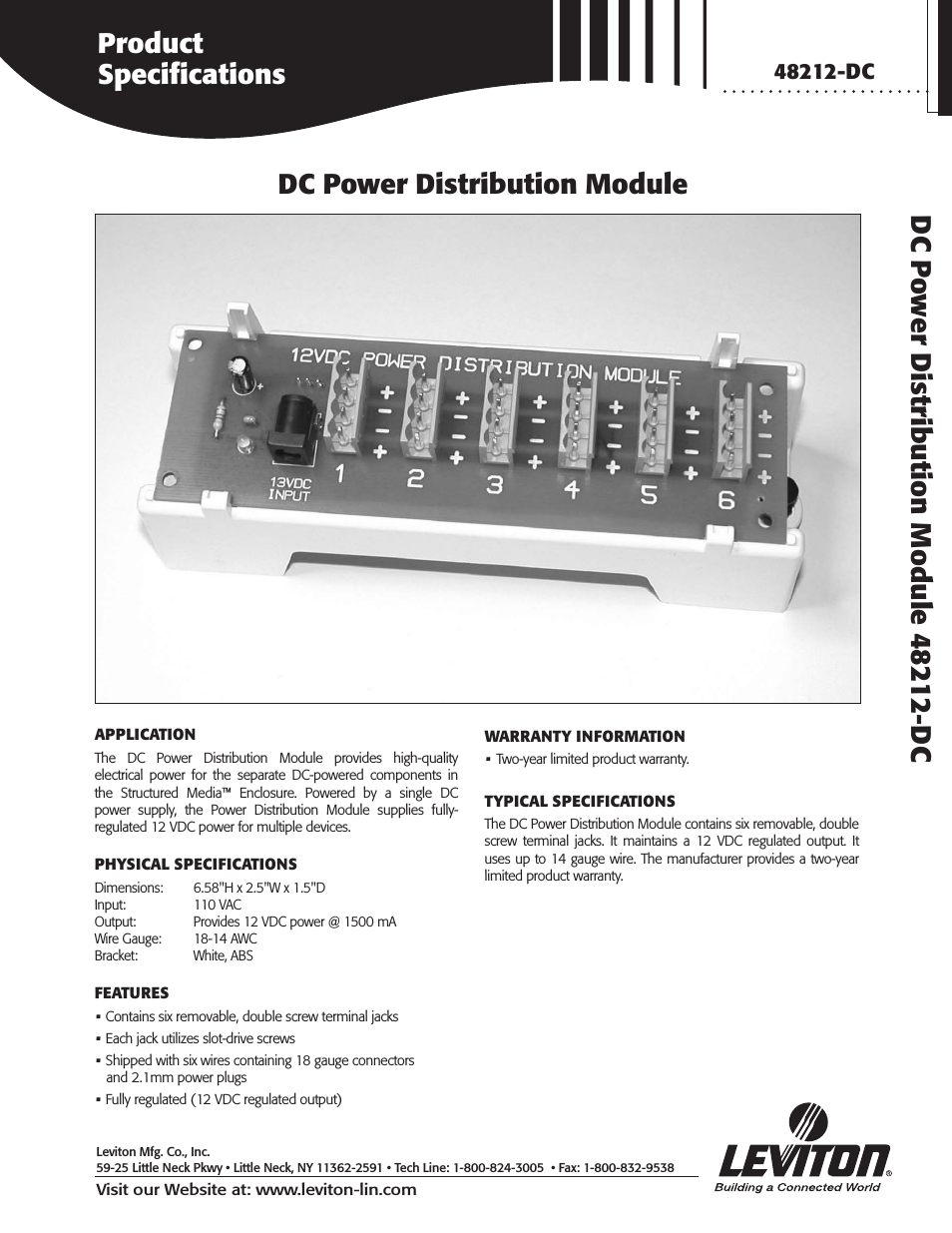DC Power Distribution Module 48212-DC