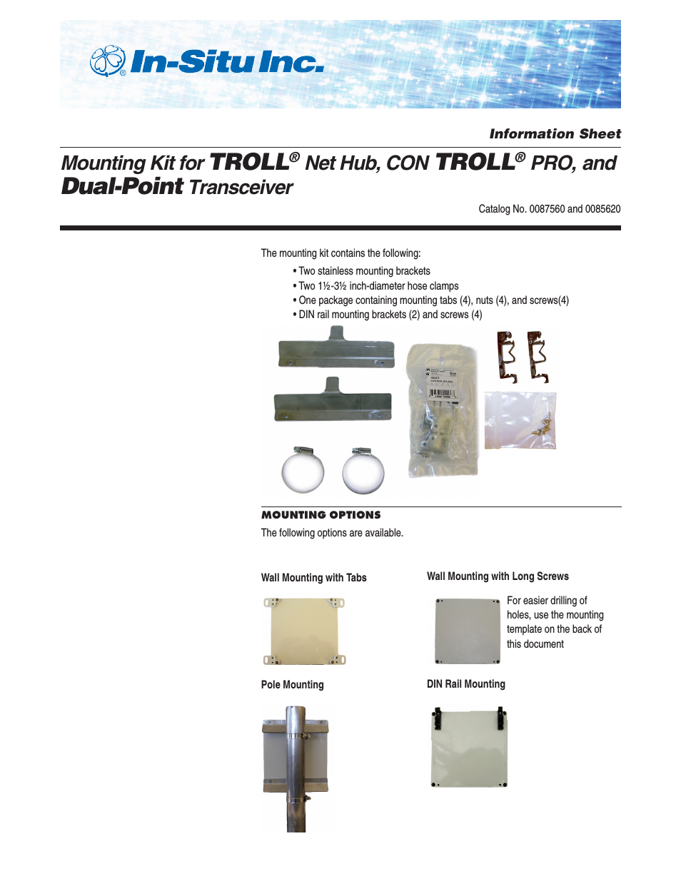 Con TROLL PRO System Mounting Kit and Template
