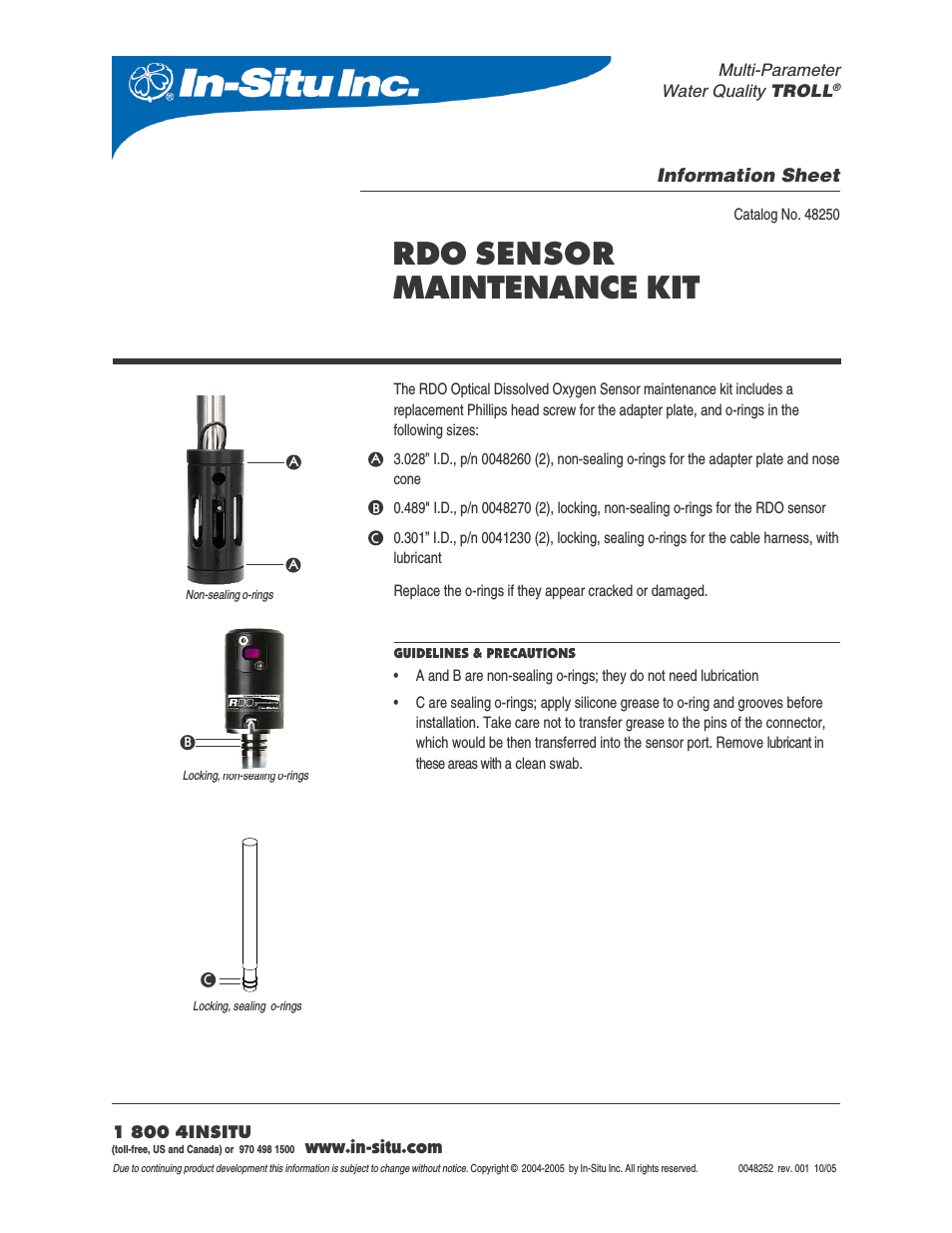 Dissolved Oxygen: RDO Sensor Calibration Kit for Cabled Sensors (purchased before 09/2008)