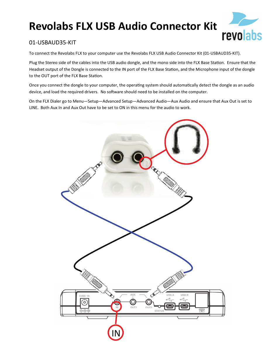 FLX USB Audio Connector Kit