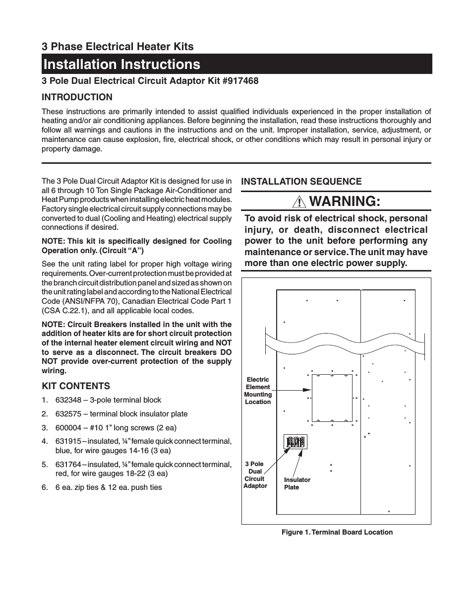Q6SP Option - Installation - Heater Kit