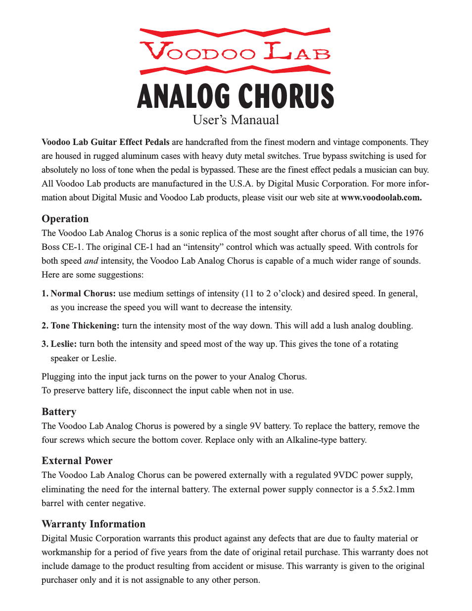 Analog Chorus