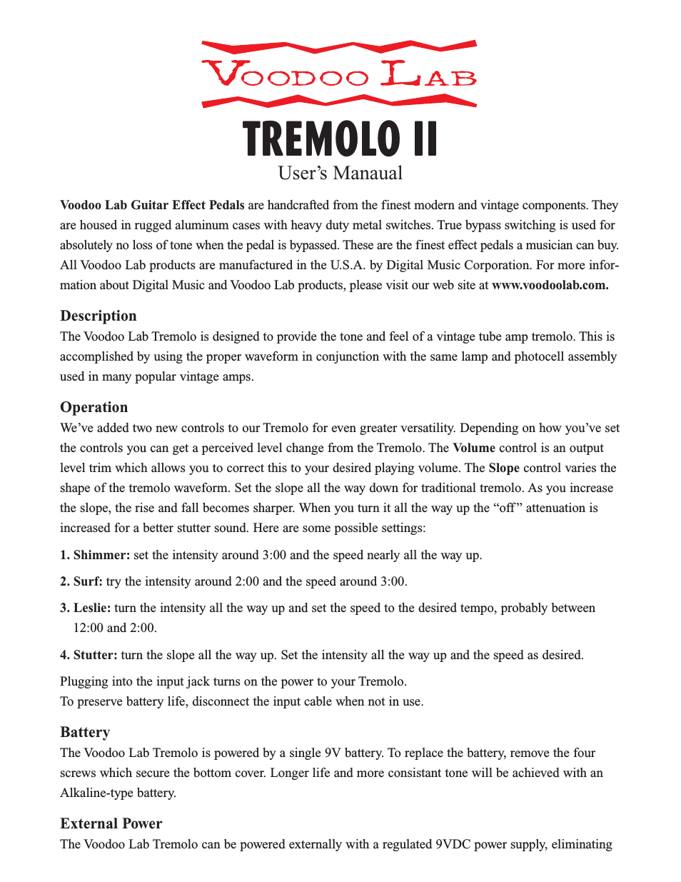 Tremolo II