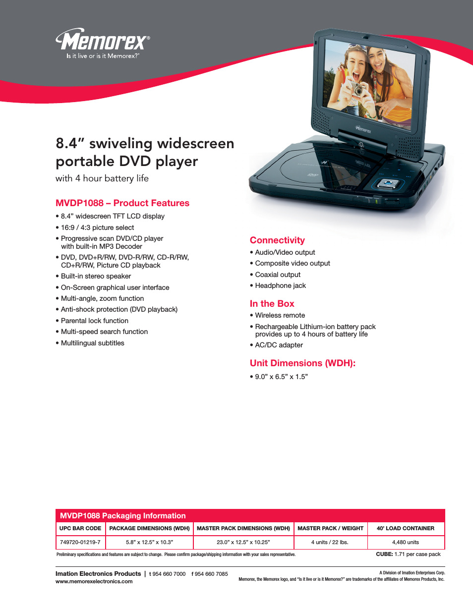 portable swivel MVDP1088