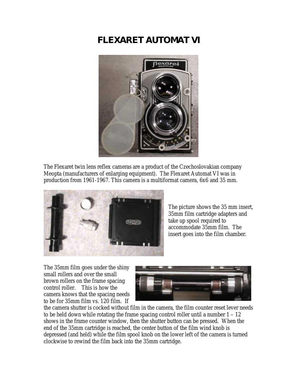 twin lens reflex cameras FLEXARET AUTOMAT VI