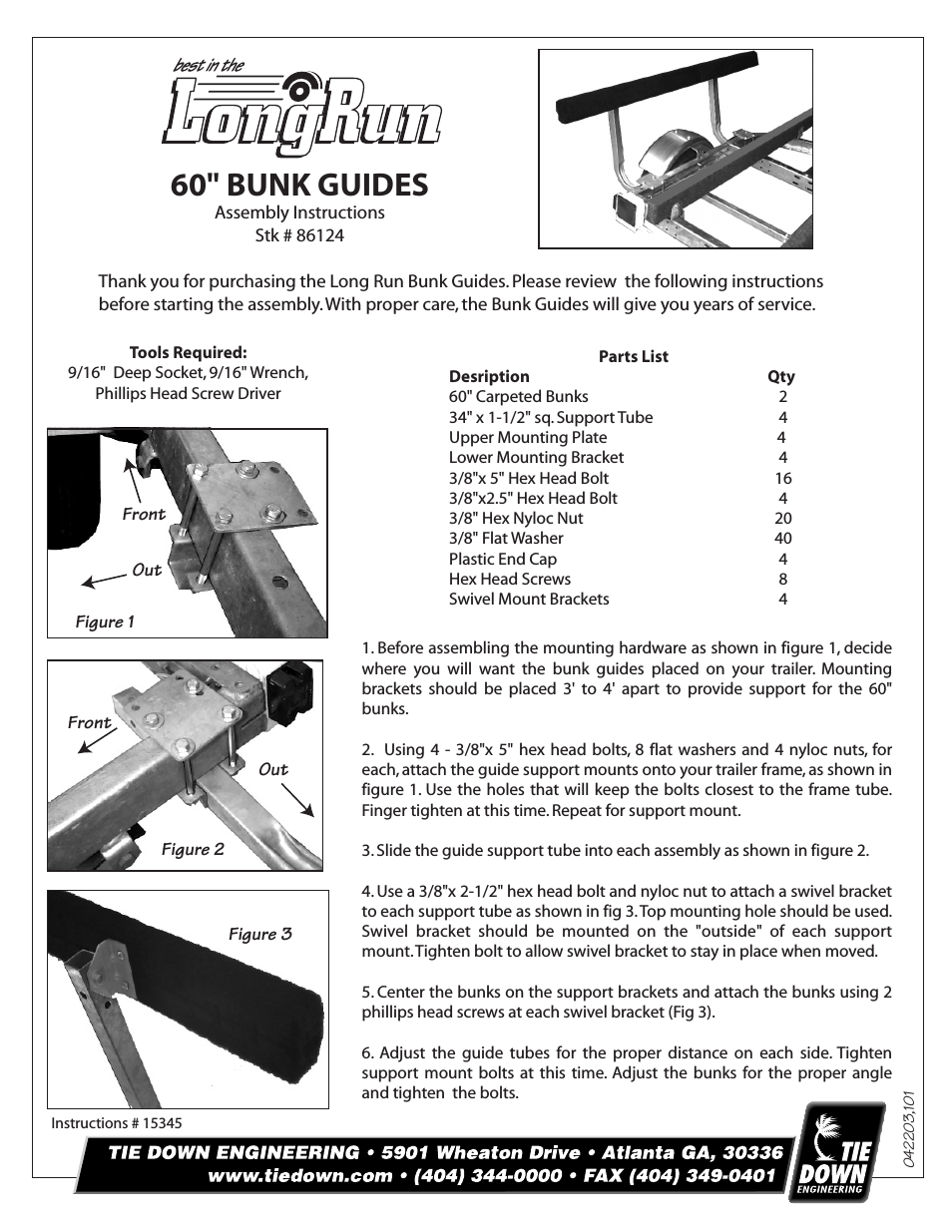 Bunk Guides 60