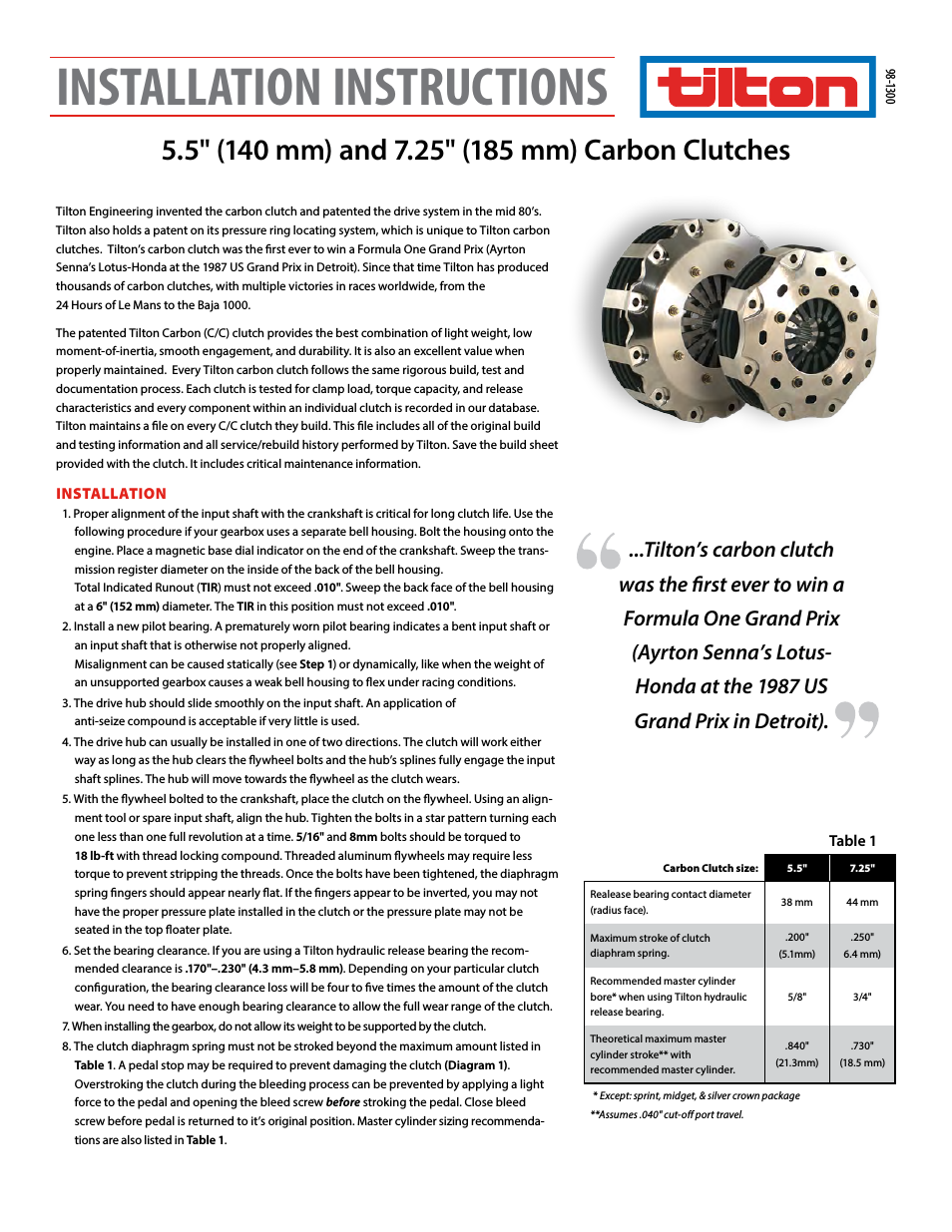 7.25&5.5 Carbon Clutches (98-1300)