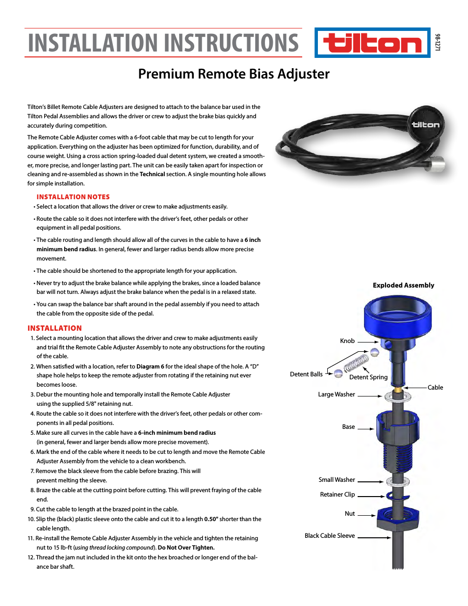 Premium Bias Adjuster (98-1271)