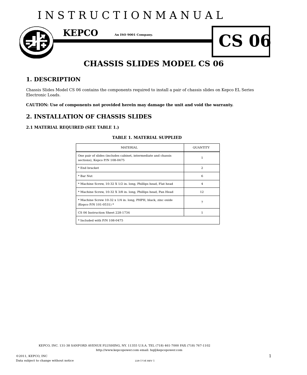 CS 06 Chassis Slides (for EL Series Electronic Load)