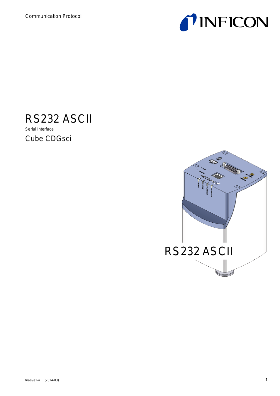 Cube CDGsci (RS232 ASCII)